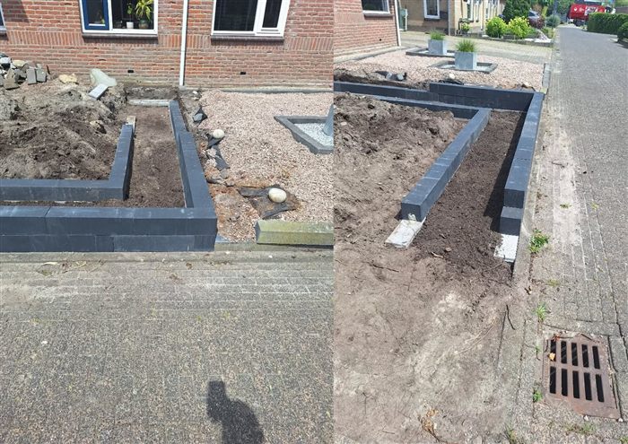 tuinomranding in aanleg