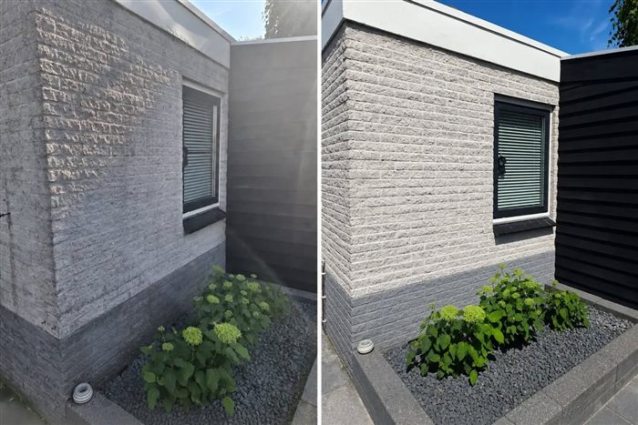 lichte gevel reinigen