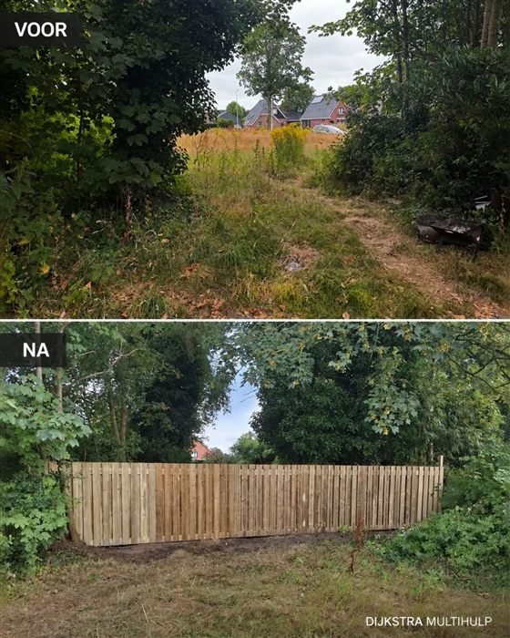 tuin vrijmaken schutting