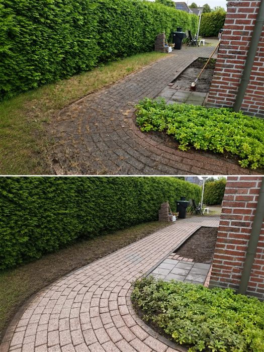 tuinpad reinigen
